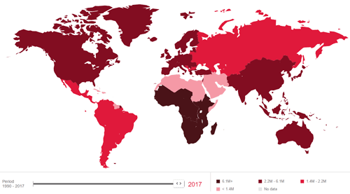 2010-2017年艾滋病毒感染新趨勢